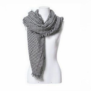 ZARA Black White Houndstooth Scarf